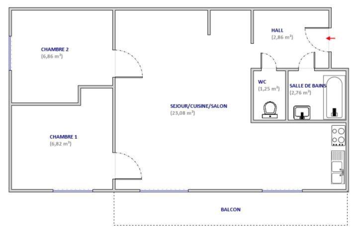 Appartements 3 Vallees, Piscine Et Sauna Orelle Phòng bức ảnh